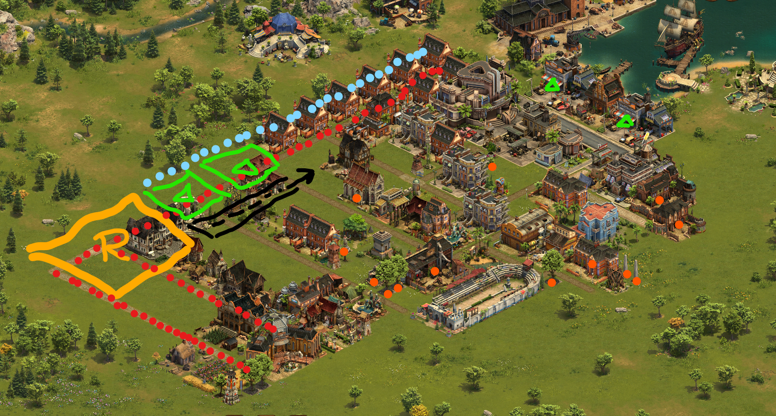 skizze für den zweiten schritt stadtsanierung huedan